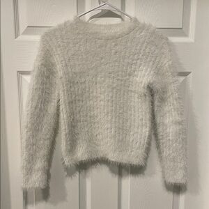 Cozy White Fuzzy Sweater